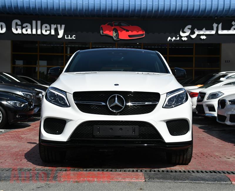 MERCEDES-BENZ GLE43- 2019- WHITE- GCC SPECS- BROWN INTERIOR COLOR