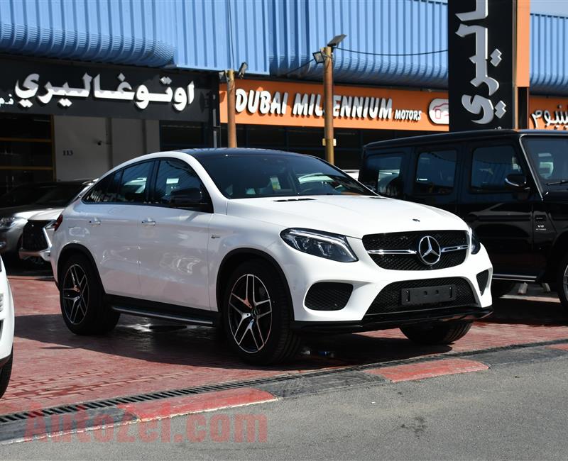 MERCEDES-BENZ GLE43- 2019- WHITE- GCC SPECS- BROWN INTERIOR COLOR