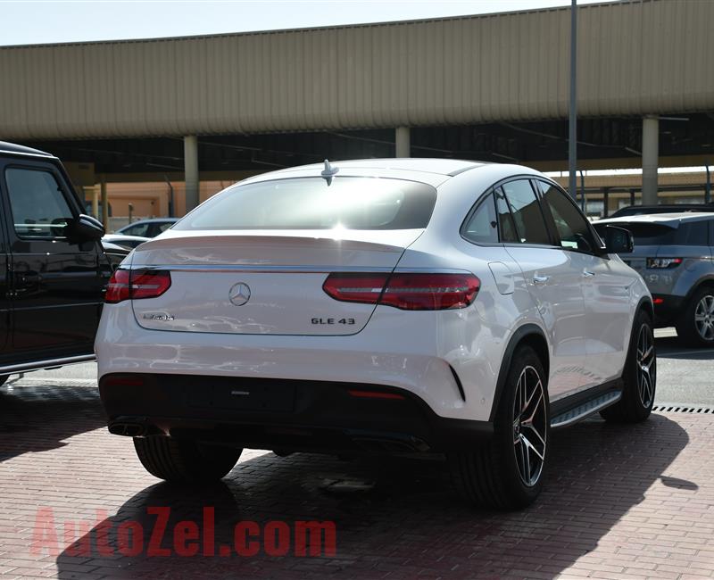 MERCEDES-BENZ GLE43- 2019- WHITE- GCC SPECS- BROWN INTERIOR COLOR