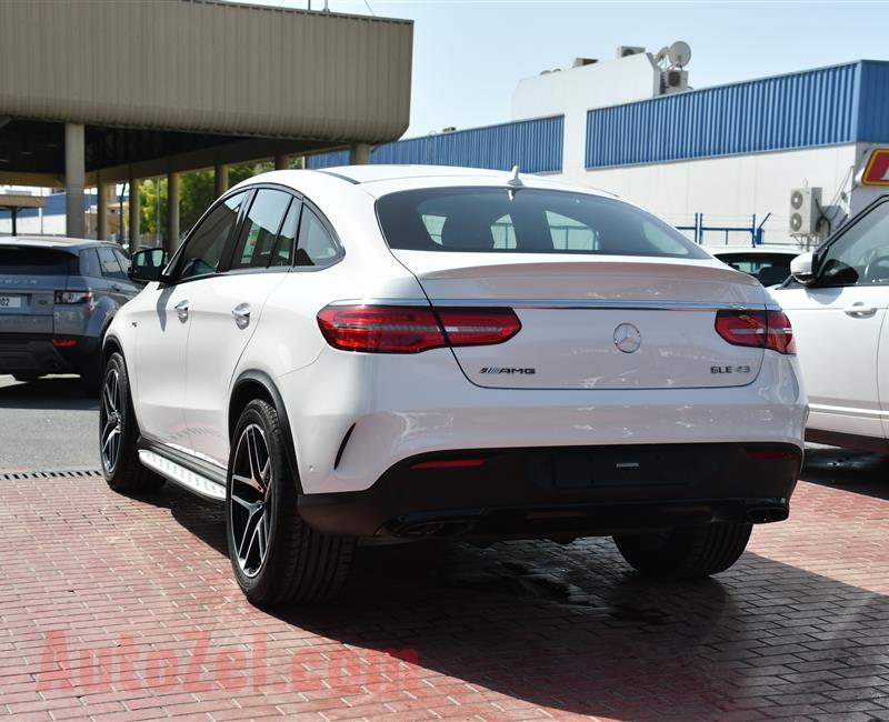 MERCEDES-BENZ GLE43- 2019- WHITE- GCC SPECS- BROWN INTERIOR COLOR