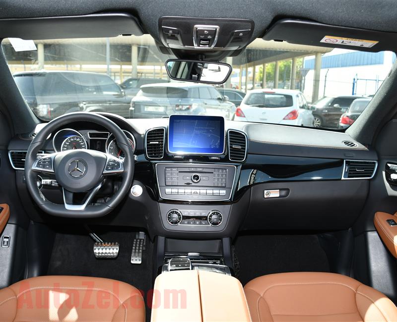 MERCEDES-BENZ GLE43- 2019- WHITE- GCC SPECS- BROWN INTERIOR COLOR