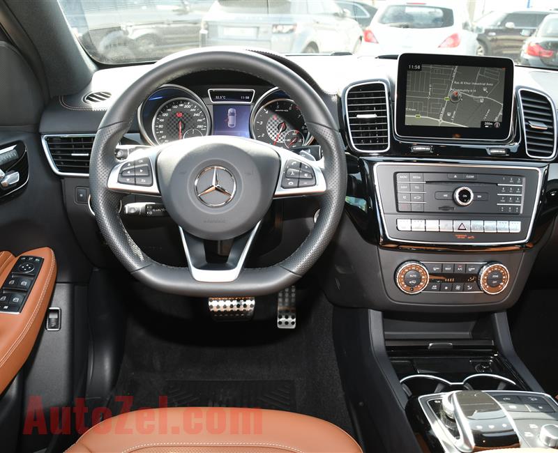 MERCEDES-BENZ GLE43- 2019- WHITE- GCC SPECS- BROWN INTERIOR COLOR