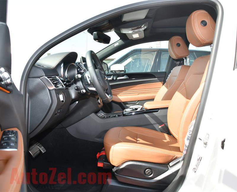 MERCEDES-BENZ GLE43- 2019- WHITE- GCC SPECS- BROWN INTERIOR COLOR