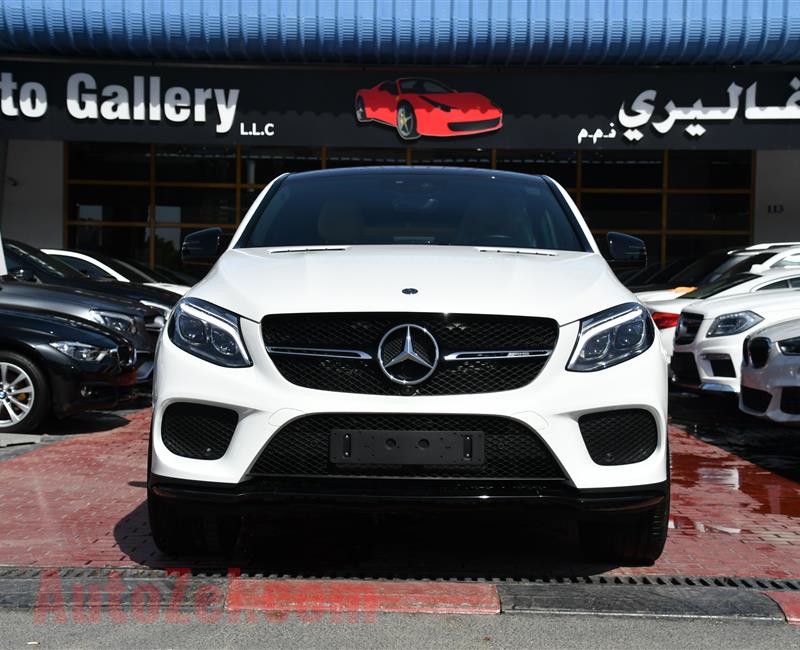 BRAND NEW MERCEDES-BENZ GLE43- 2019- WHITE- GCC SPECS- CREAM INTERIOR COLOR