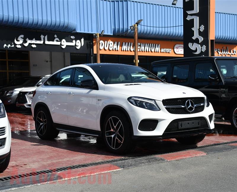 BRAND NEW MERCEDES-BENZ GLE43- 2019- WHITE- GCC SPECS- CREAM INTERIOR COLOR