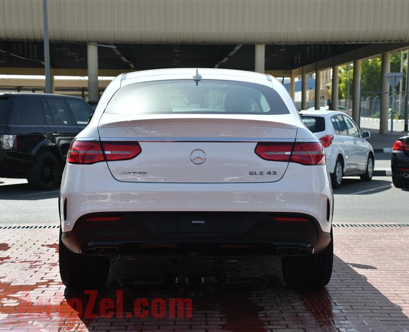 BRAND NEW MERCEDES-BENZ GLE43- 2019- WHITE- GCC SPECS- CREAM INTERIOR COLOR