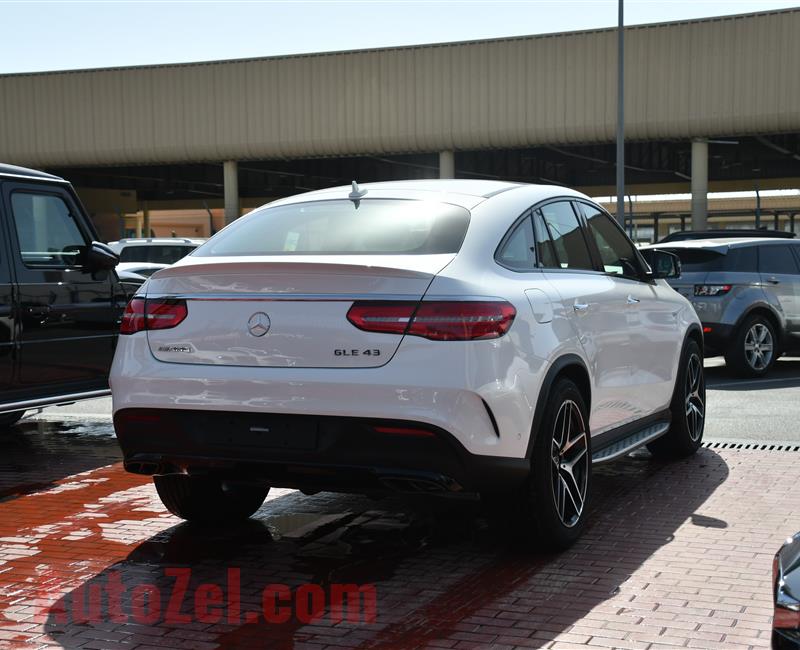 BRAND NEW MERCEDES-BENZ GLE43- 2019- WHITE- GCC SPECS- CREAM INTERIOR COLOR