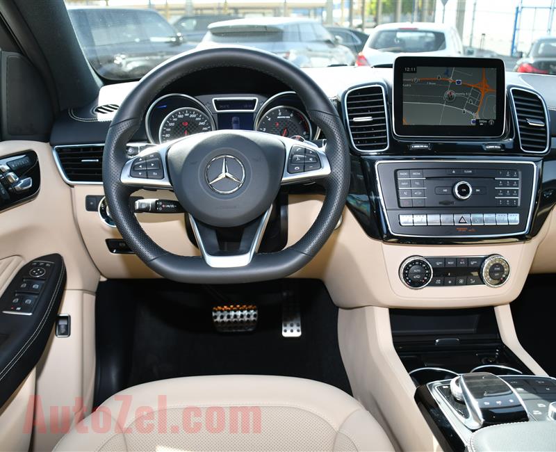 BRAND NEW MERCEDES-BENZ GLE43- 2019- WHITE- GCC SPECS- CREAM INTERIOR COLOR