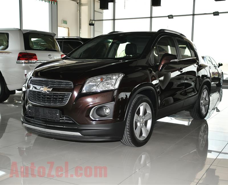 CHEVROLET TRAX LTZ- 2015- BROWN- 113 000 KM- GCC, FULL OPTION