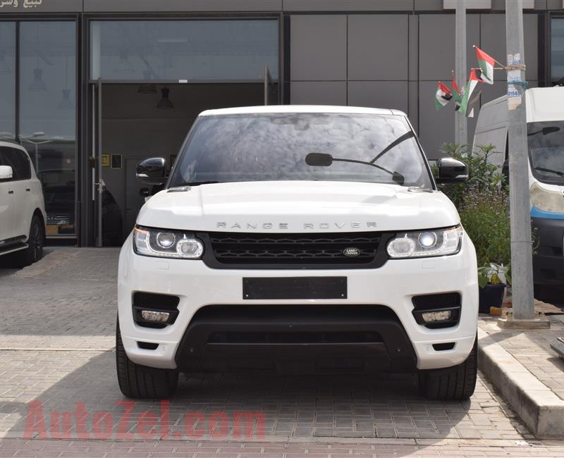 RANGE ROVER SPORT MODEL 2014 - WHITE - 148000 KM - V8 - GCC 