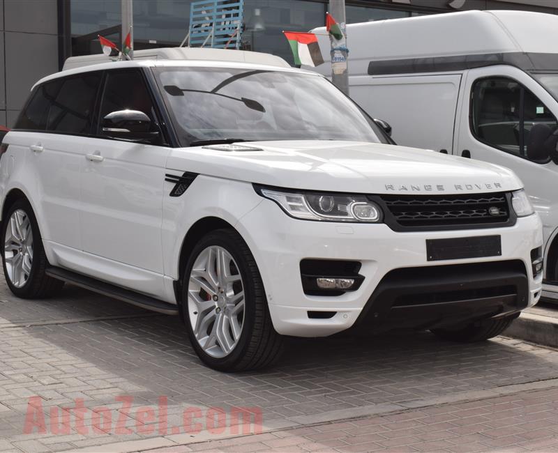 RANGE ROVER SPORT MODEL 2014 - WHITE - 148000 KM - V8 - GCC 