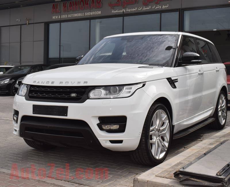 RANGE ROVER SPORT MODEL 2014 - WHITE - 148000 KM - V8 - GCC 