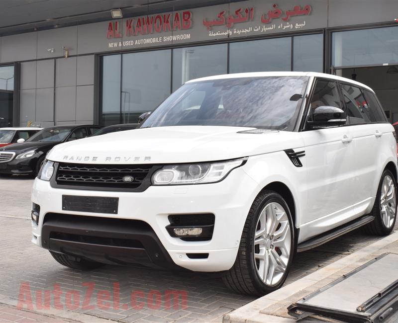 RANGE ROVER SPORT MODEL 2014 - WHITE - 148000 KM - V8 - GCC 