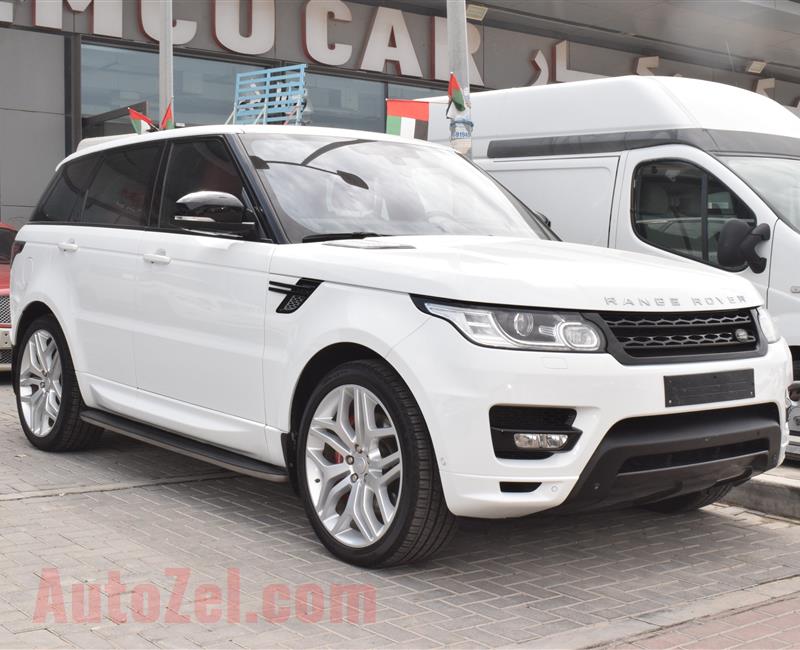 RANGE ROVER SPORT MODEL 2014 - WHITE - 148000 KM - V8 - GCC 