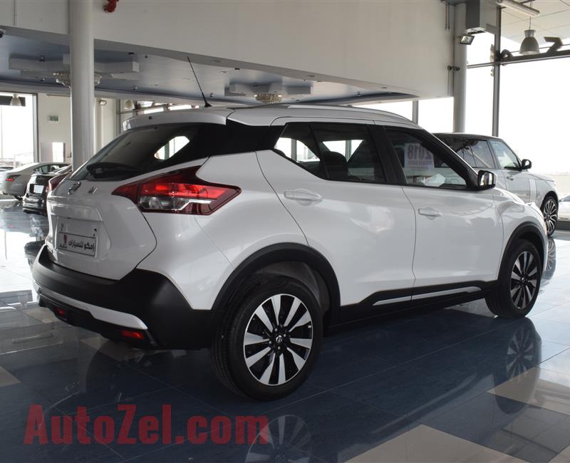 NISSAN KICKS- 2018- WHITE- 63 000 KM- GCC SPECS