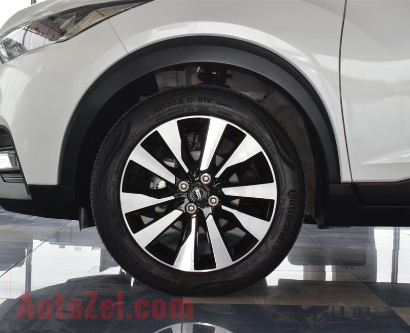 NISSAN KICKS- 2018- WHITE- 63 000 KM- GCC SPECS