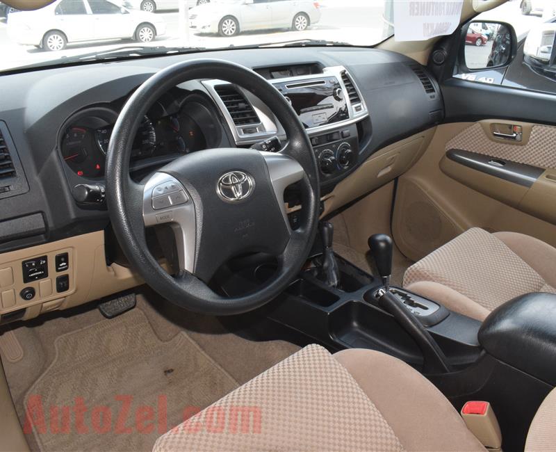 TOYOTA FORTUNER- 2014- WHITE- 145 000 KM- GCC SPECS