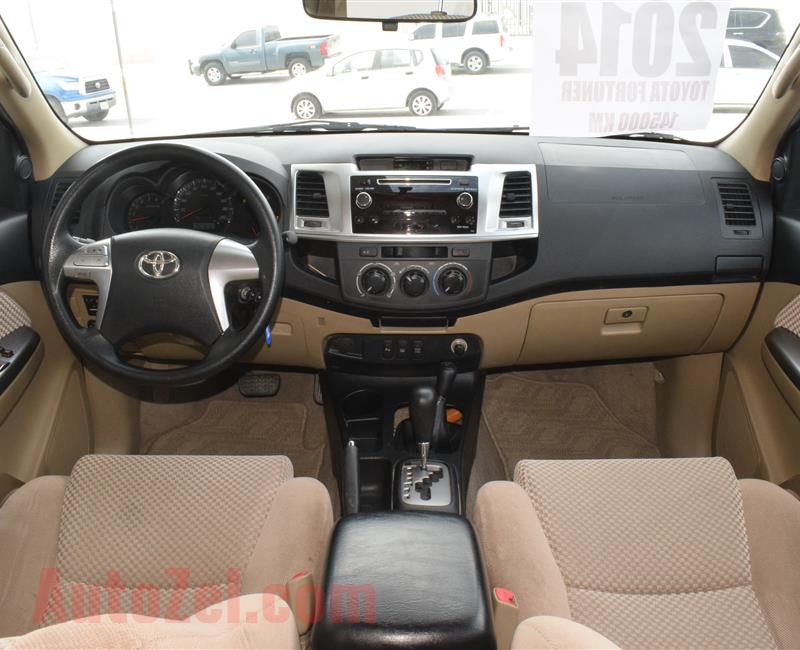 TOYOTA FORTUNER- 2014- WHITE- 145 000 KM- GCC SPECS