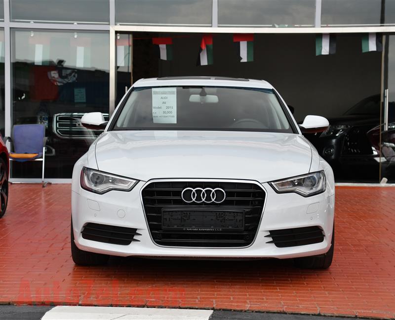 AUDI A6 MODEL 2015 - WHITE - 30,000 KM - V6 - GCC 