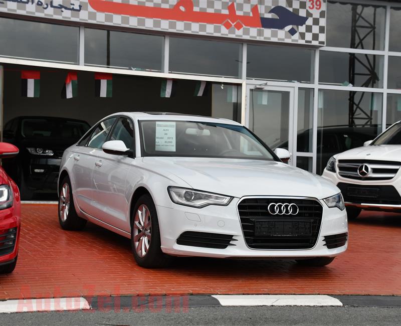 AUDI A6 MODEL 2015 - WHITE - 30,000 KM - V6 - GCC 