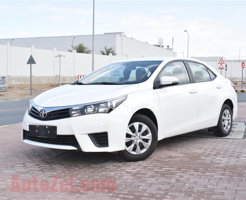 TOYOTA COROLLA SE 1.6- 2016- WHITE- 116 000 KM- GCC SPECS