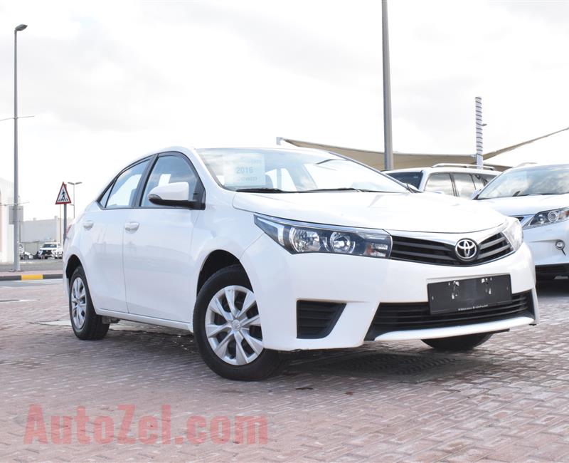 TOYOTA COROLLA SE 1.6- 2016- WHITE- 116 000 KM- GCC SPECS