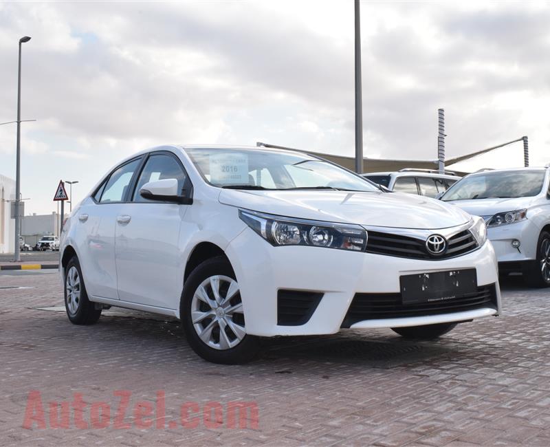 TOYOTA COROLLA SE 1.6- 2016- WHITE- 116 000 KM- GCC SPECS