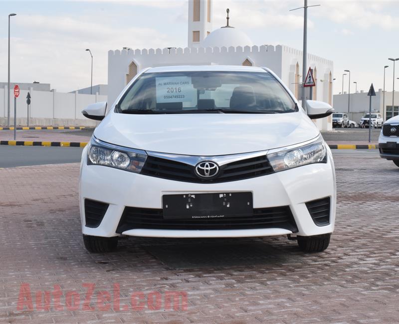 TOYOTA COROLLA SE 1.6- 2016- WHITE- 116 000 KM- GCC SPECS