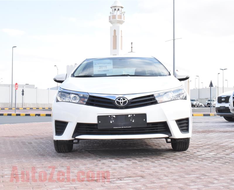 TOYOTA COROLLA SE 1.6- 2016- WHITE- 116 000 KM- GCC SPECS