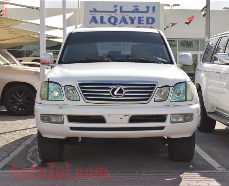 LEXUS LX470- 2004- WHITE- 262 000 KM- GCC