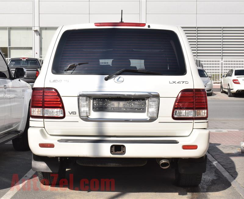 LEXUS LX470- 2004- WHITE- 262 000 KM- GCC