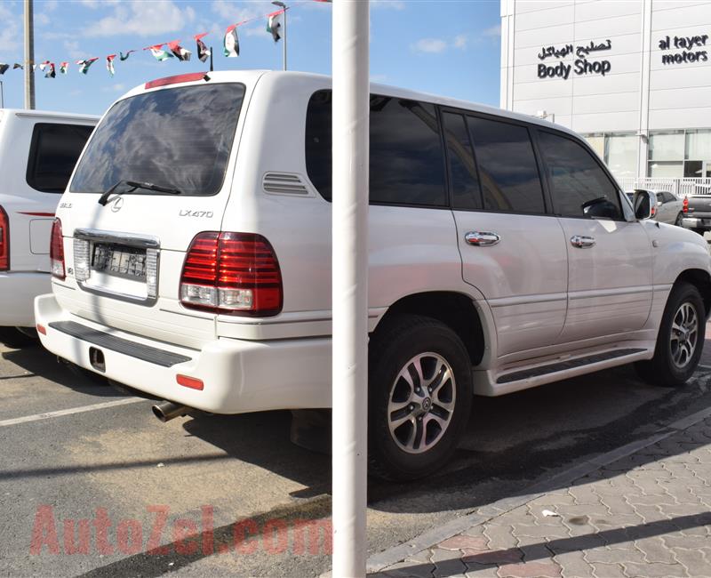 LEXUS LX470- 2004- WHITE- 262 000 KM- GCC