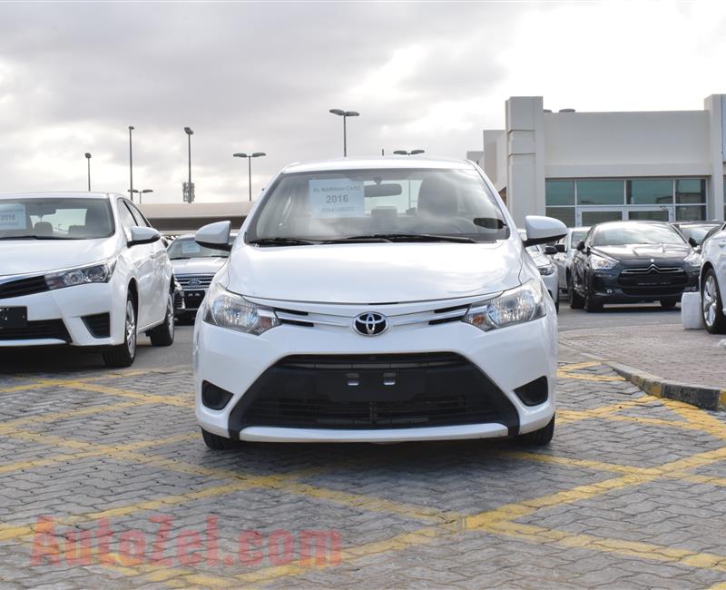 TOYOTA YARIS SE 1.6- 2016- WHITE- 136 000 KM- GCC SPECS