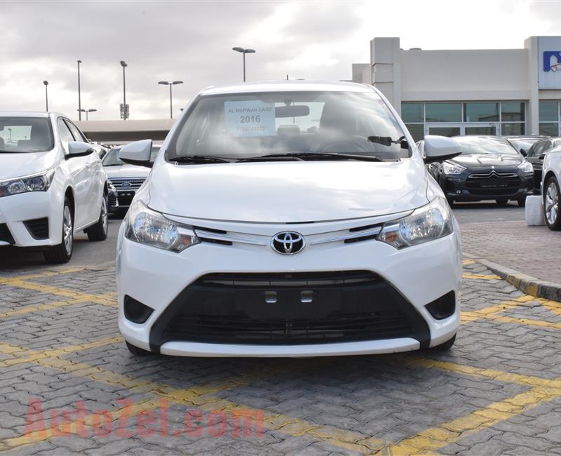 TOYOTA YARIS SE 1.6- 2016- WHITE- 136 000 KM- GCC SPECS