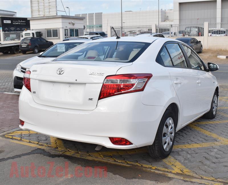 TOYOTA YARIS SE 1.6- 2016- WHITE- 136 000 KM- GCC SPECS