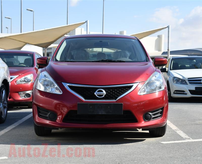 NISSAN TIIDA- 2016- RED- 89 000 KM- GCC SPECS