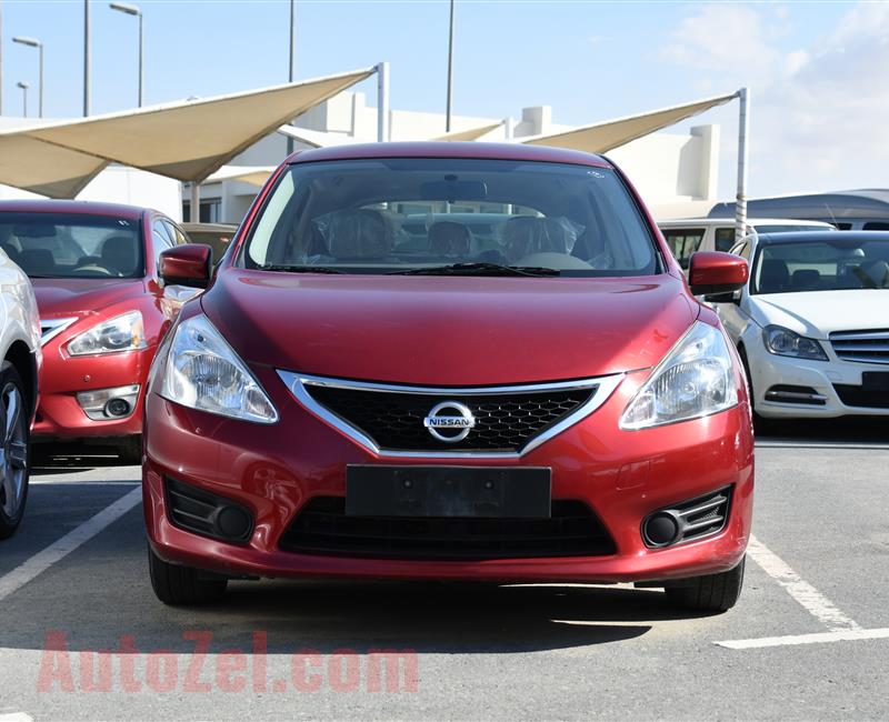 NISSAN TIIDA- 2016- RED- 89 000 KM- GCC SPECS