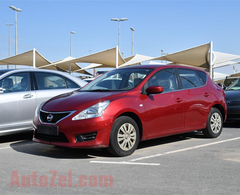 NISSAN TIIDA- 2016- RED- 89 000 KM- GCC SPECS