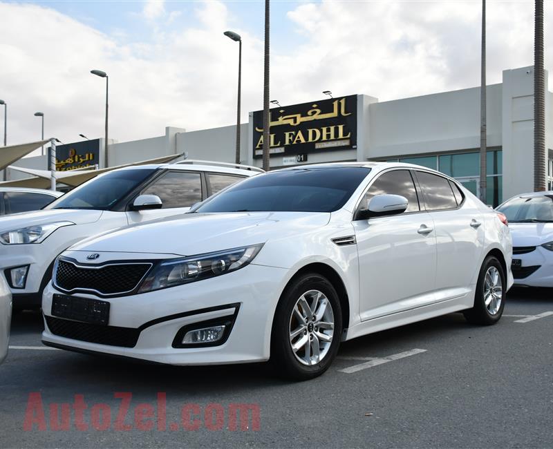 KIA OPTIMA- 2015- WHITE- 210 000 KM- GCC