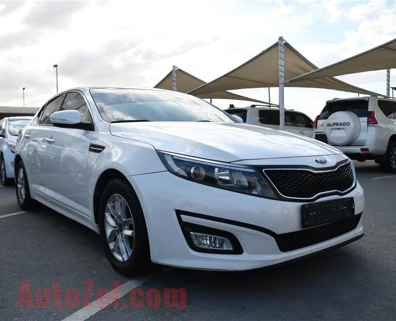 KIA OPTIMA- 2015- WHITE- 210 000 KM- GCC