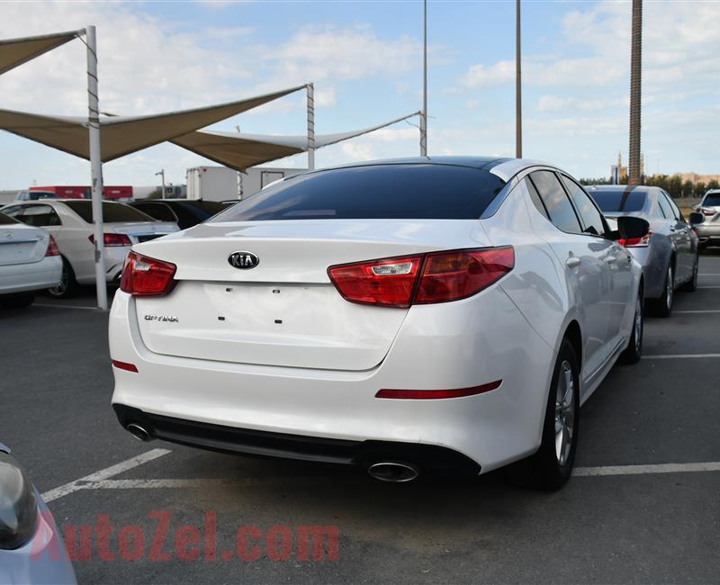 KIA OPTIMA- 2015- WHITE- 210 000 KM- GCC