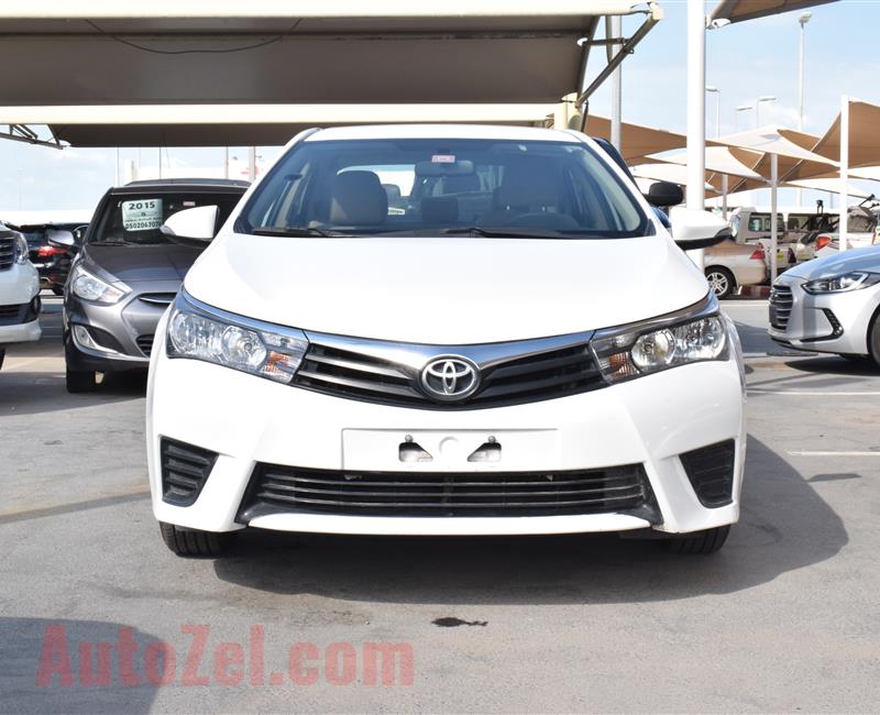 toyota corolla model 2015 - white - 89,000 km - white -v4 - gcc 