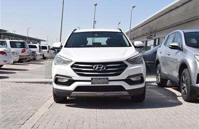 HYUNDAI SANTA FE- 2017- WHITE- 55 000 KM- GCC SPECS