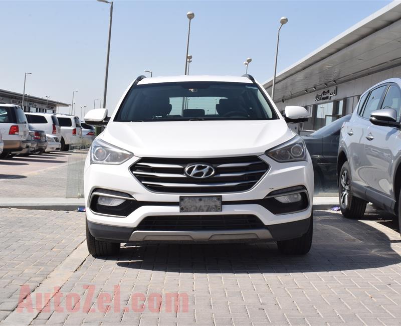 HYUNDAI SANTA FE- 2017- WHITE- 55 000 KM- GCC SPECS