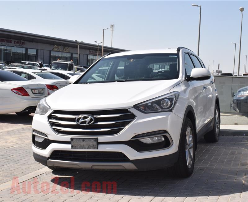 HYUNDAI SANTA FE- 2017- WHITE- 55 000 KM- GCC SPECS