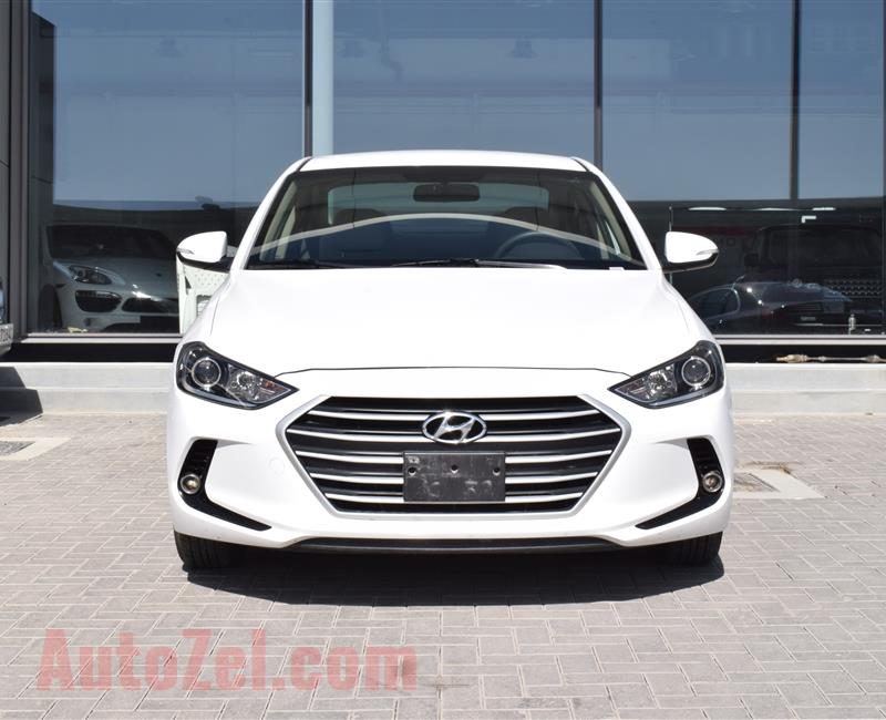 HYUNDAI ELANTRA- 2017- WHITE- 56 000 KM- GCC SPECS