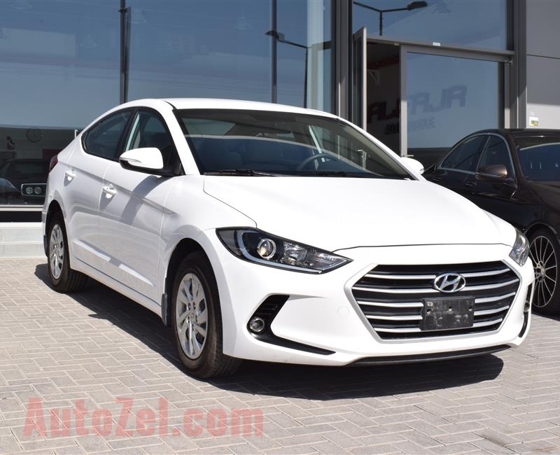 HYUNDAI ELANTRA- 2017- WHITE- 56 000 KM- GCC SPECS