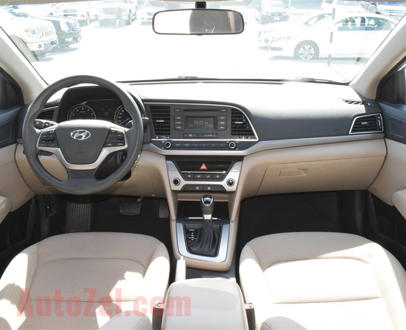 HYUNDAI ELANTRA- 2017- WHITE- 56 000 KM- GCC SPECS