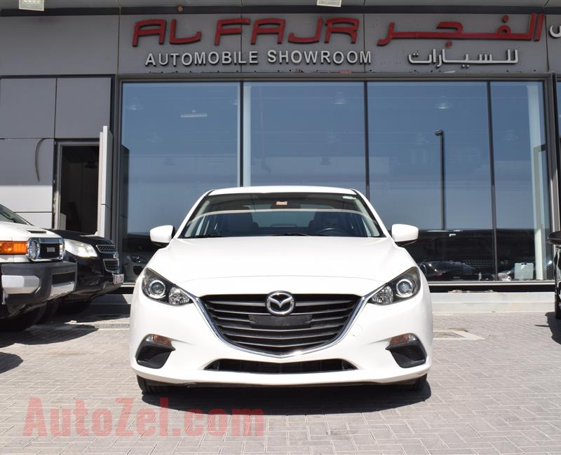 MAZDA A3- 2016- WHITE- 79 000 KM- GCC SPECS