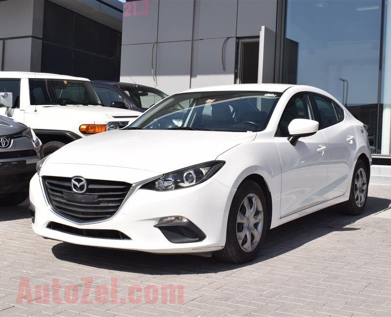 MAZDA A3- 2016- WHITE- 79 000 KM- GCC SPECS